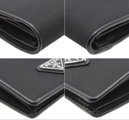 Prada Logo Triangle Nylon Bifold Wallet — view 6
