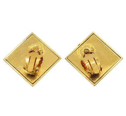 Chanel Coco Mark Square Earrings
