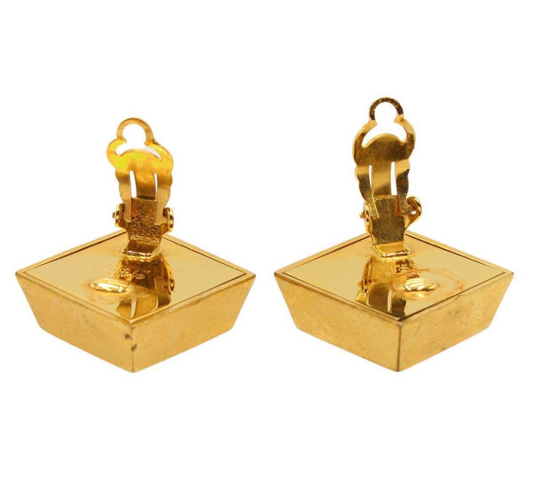 Chanel Coco Mark Square Earrings