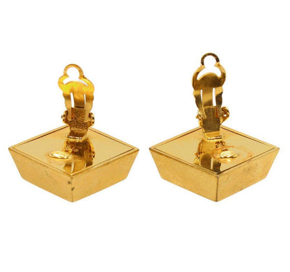 Chanel Coco Mark Square Earrings