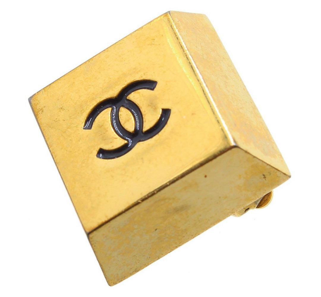 Chanel Coco Mark Square Earrings