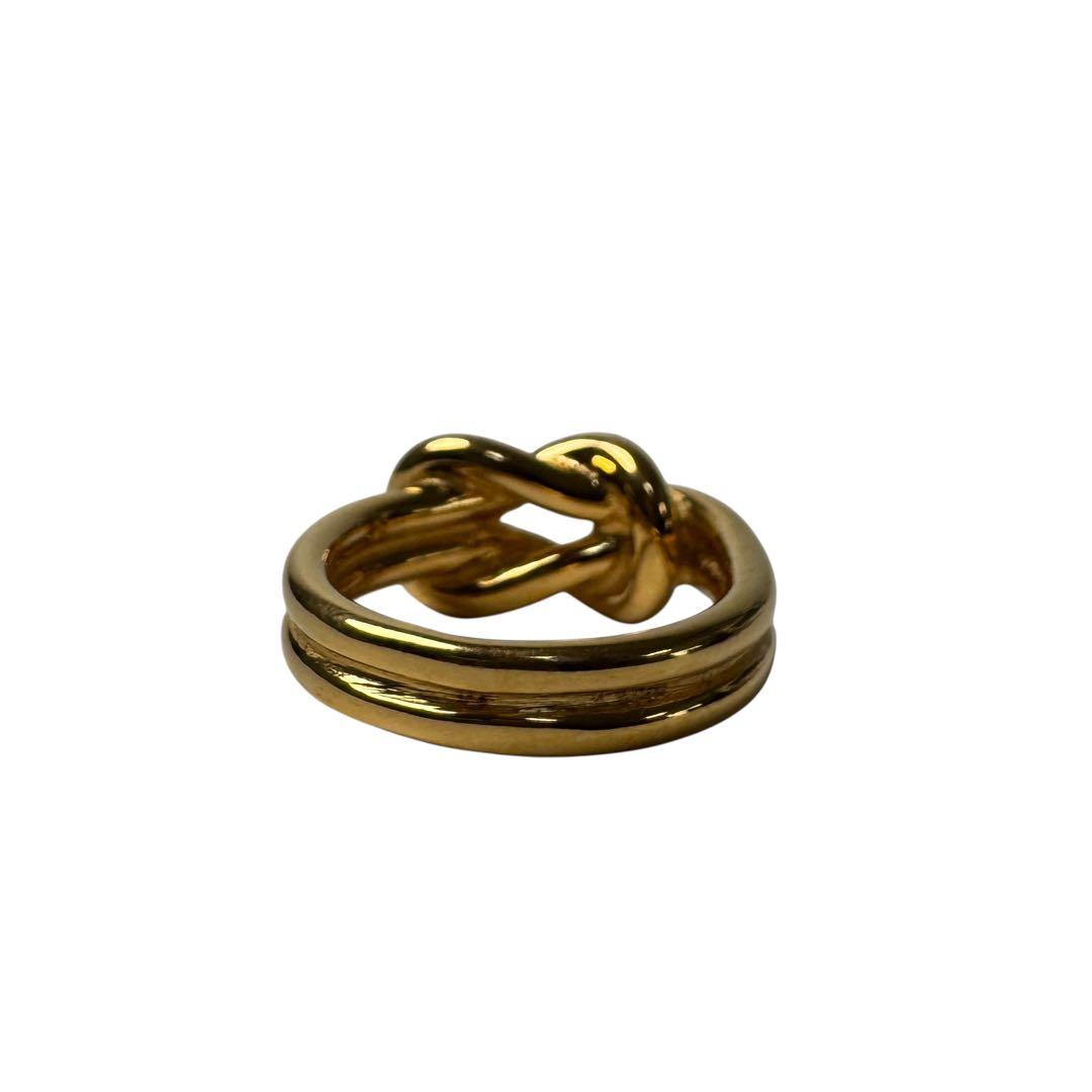 Hermes Head Scarf Ring Gold — view 4