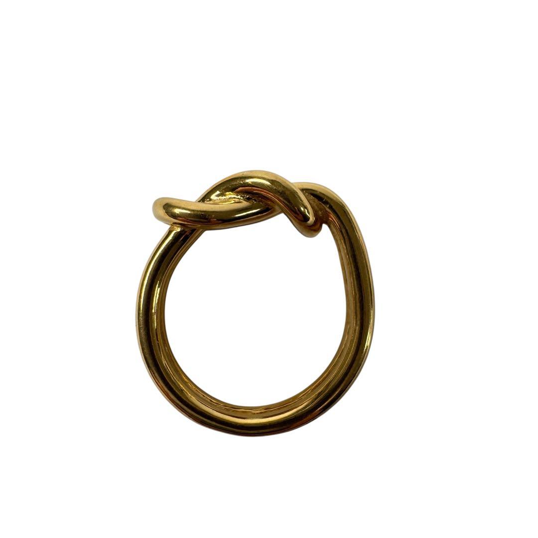 Hermes Head Scarf Ring Gold — view 6