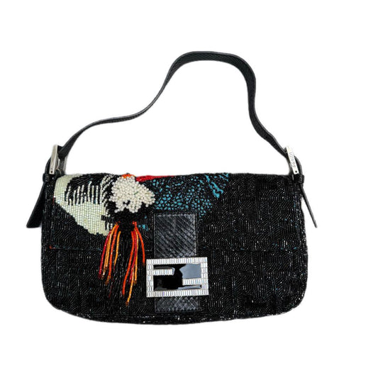 Fendi Ultra Rare Beaded Baguette Toucan Shoulder Bag