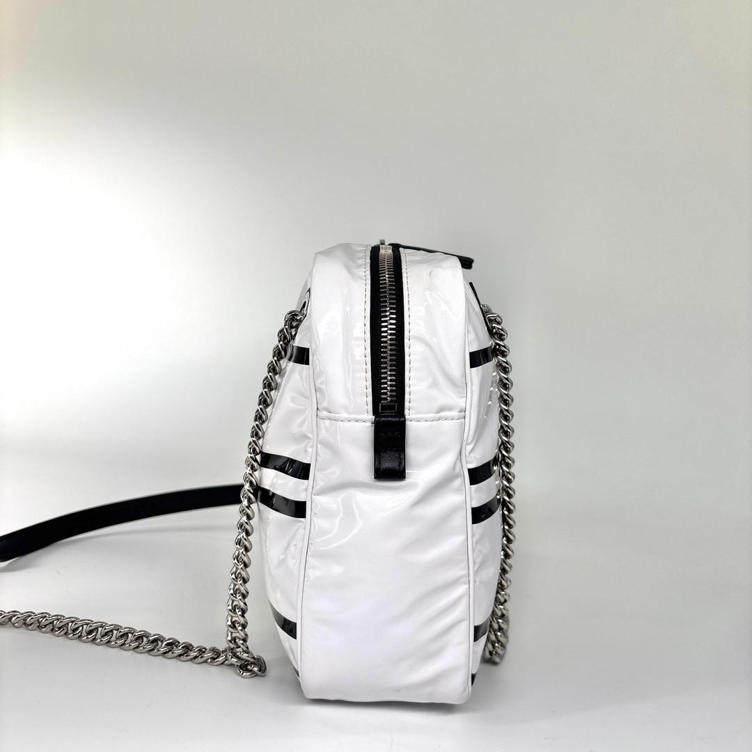 Chanel Cruise Line la Pausa Chain Shoulder Bag White — view 4