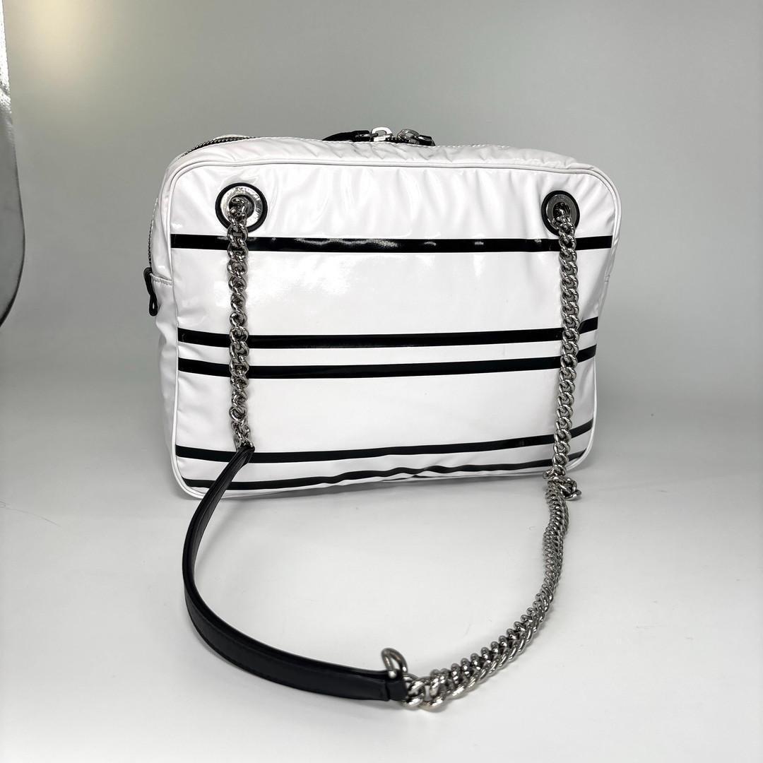 Chanel Cruise Line la Pausa Chain Shoulder Bag White — view 5