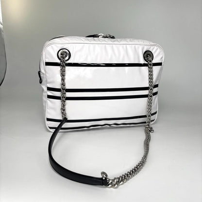 Chanel Cruise Line la Pausa Chain Shoulder Bag White — view 5