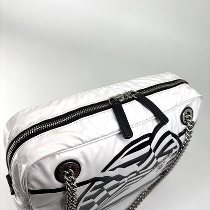 Chanel Cruise Line la Pausa Chain Shoulder Bag White — view 6