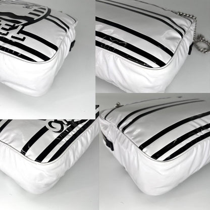 Chanel Cruise Line la Pausa Chain Shoulder Bag White — view 9