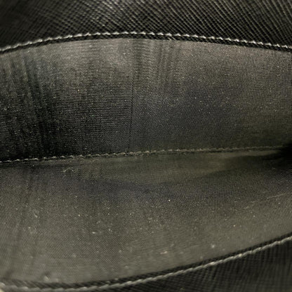 Prada Long Wallet Triangle Logo Plate Long Wallet Black Nylon Leather