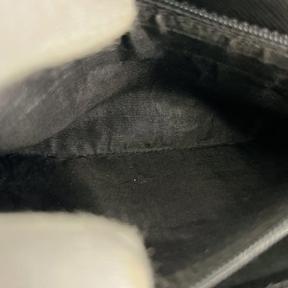 Prada Long Wallet Triangle Logo Plate Long Wallet Black Nylon Leather