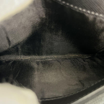 Prada Long Wallet Triangle Logo Plate Long Wallet Black Nylon Leather