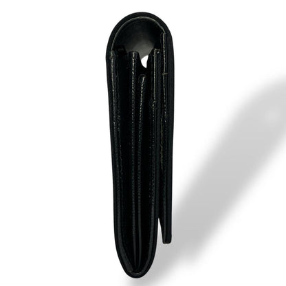 Prada Long Wallet Triangle Logo Plate Long Wallet Black Nylon Leather