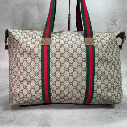Gucci GG Sherry Line Boston Bag Brown Leather — view 3