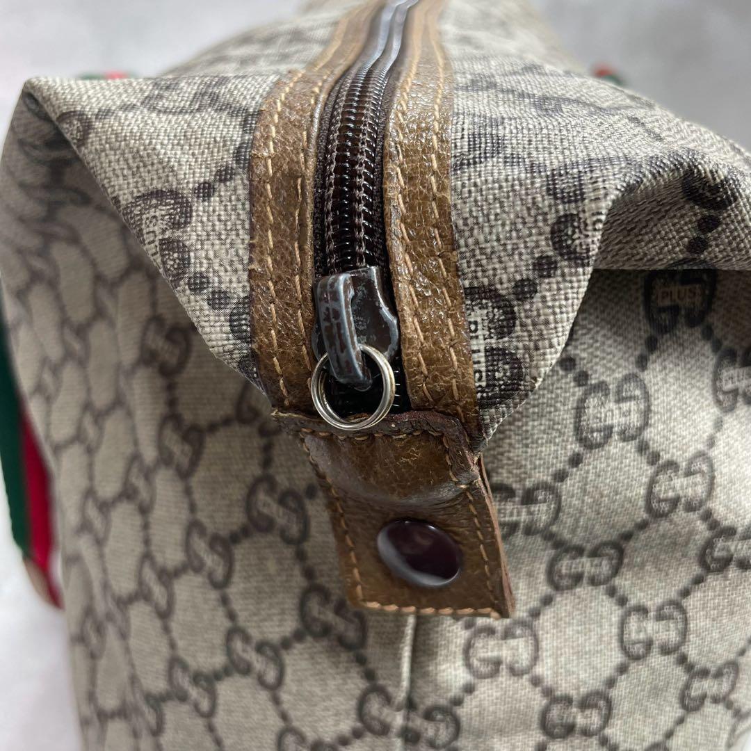 Gucci GG Sherry Line Boston Bag Brown Leather — view 4