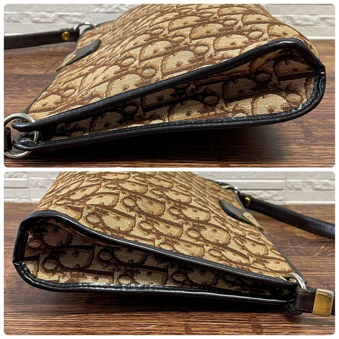 Dior Trotter Canvas Leather Shoulder Bag Pouch