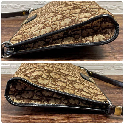 Dior Trotter Canvas Leather Shoulder Bag Pouch