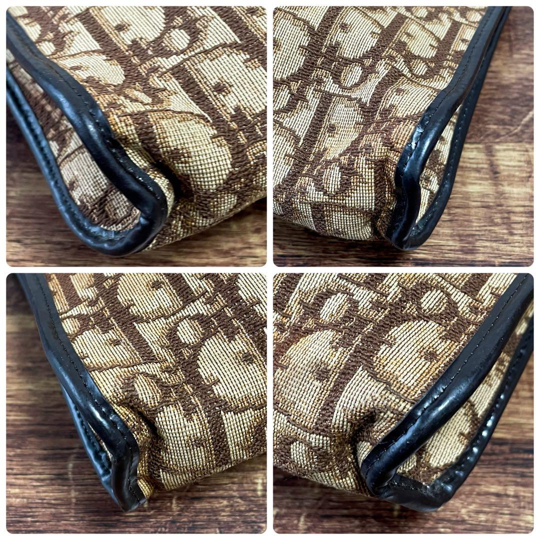Dior Trotter Canvas Leather Shoulder Bag Pouch
