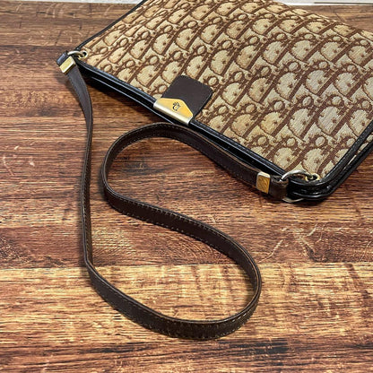 Dior Trotter Canvas Leather Shoulder Bag Pouch