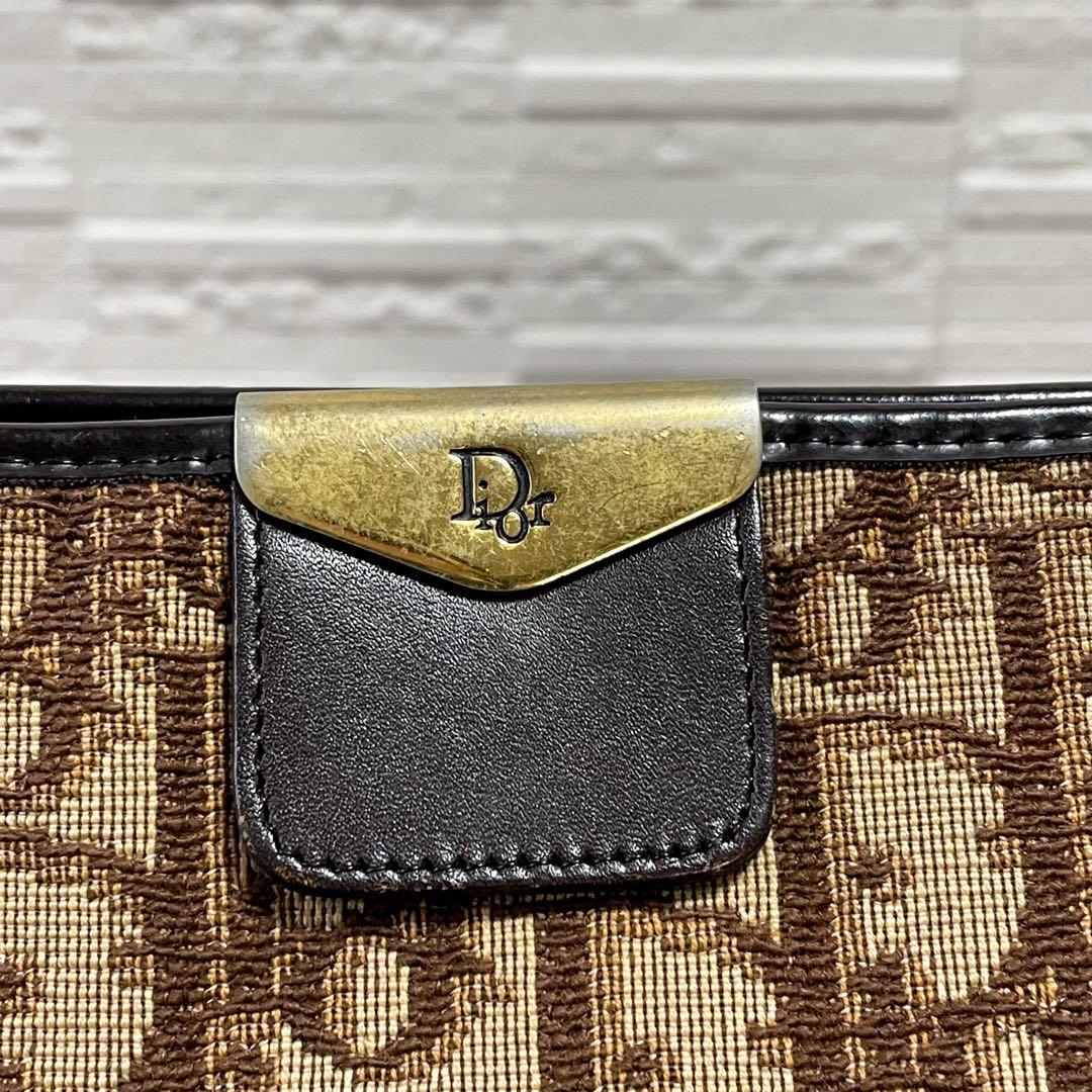 Dior Trotter Canvas Leather Shoulder Bag Pouch