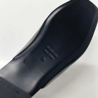 Balenciaga COSY BB Leather Logo Mule Black