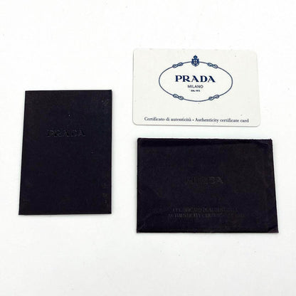 Prada Canapa Mini Handbag Canvas Gold Hardware Card