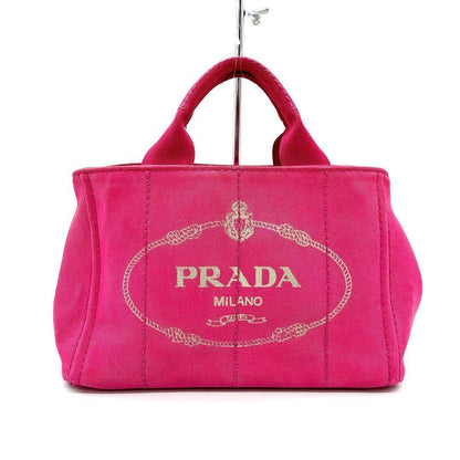 Prada Canapa Mini Handbag Canvas Gold Hardware Card