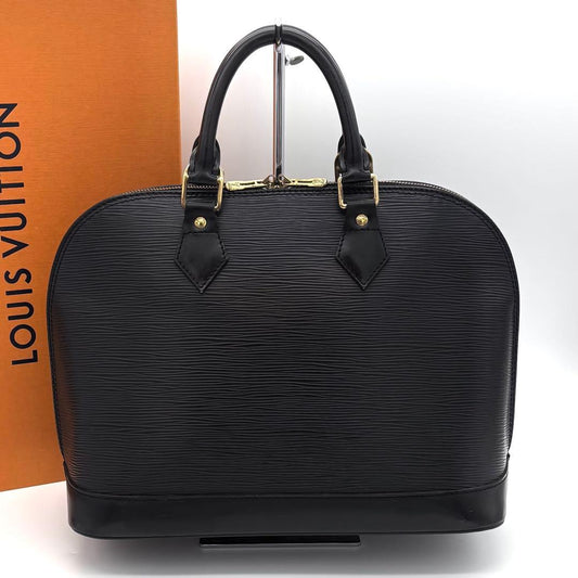 Louis Vuitton Epi Alma PM Handbag Noir Black Gold