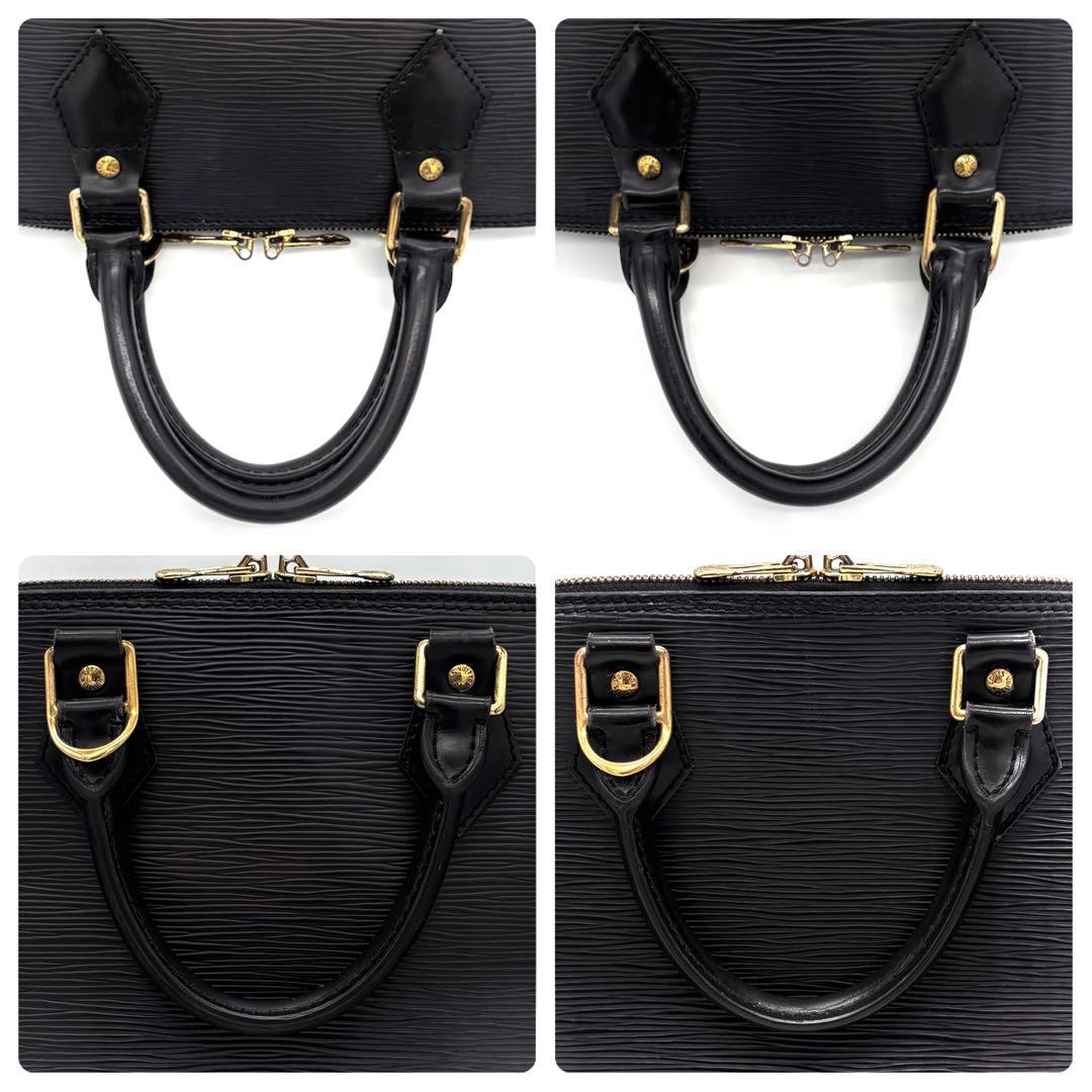 Louis Vuitton Epi Alma PM Handbag Noir Black Gold — view 7