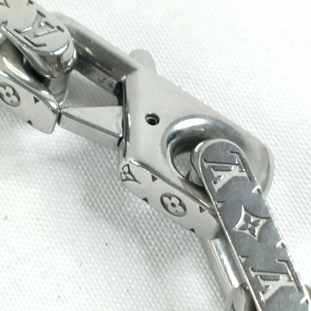 Louis Vuitton Monogram Chain Necklace Silver Blue — view 8