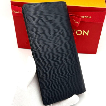 Louis Vuitton Newshape Navy Epi Portefeuille Brazza Wallet — view 2