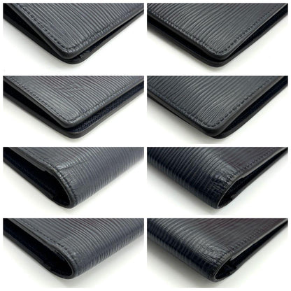 Louis Vuitton Newshape Navy Epi Portefeuille Brazza Wallet — view 8