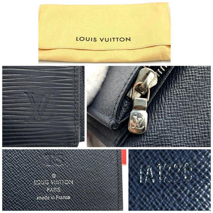 Louis Vuitton Newshape Navy Epi Portefeuille Brazza Wallet — view 9