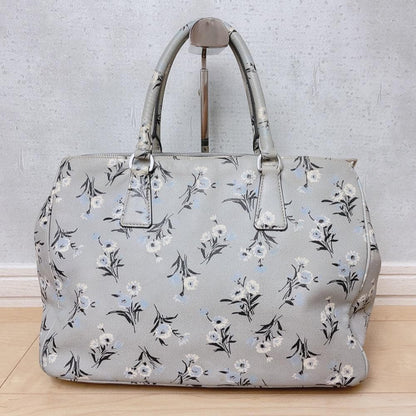 Prada Saffiano Galleria 2-Way Tote Bag Floral Pattern — view 3