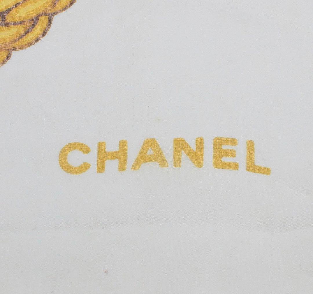 Chanel CC Logo Pattern Medal Sheer Silk Scarf — view 6
