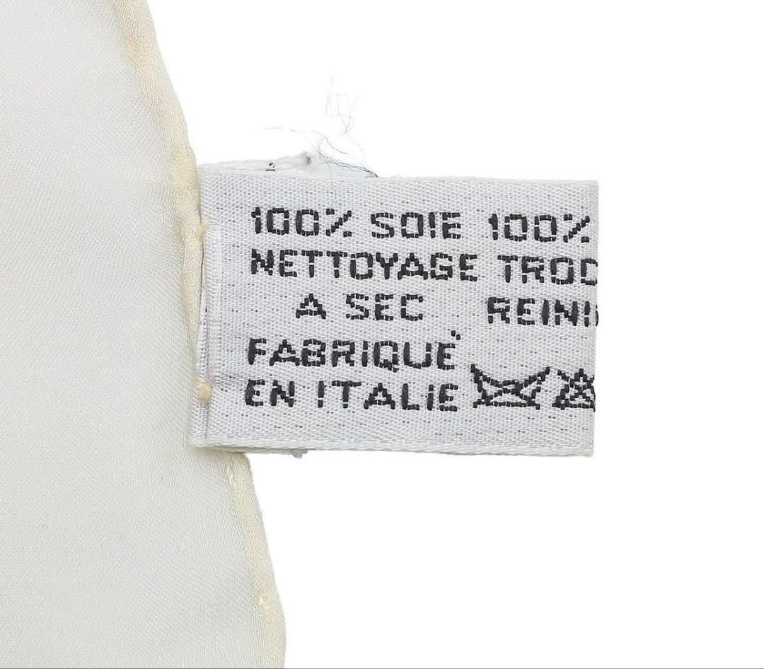 Chanel CC Logo Pattern Medal Sheer Silk Scarf — view 7