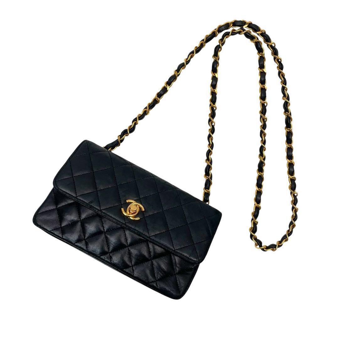 Chanel Lambskin Mini Quilted Chain Shoulder Bag Compact — view 3