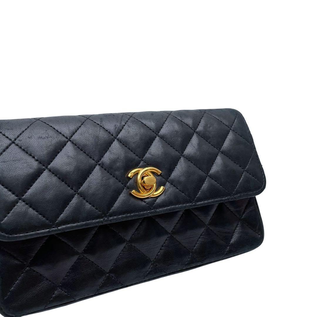 Chanel Lambskin Mini Quilted Chain Shoulder Bag Compact — view 7