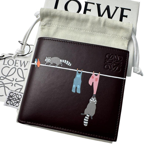 Loewe Raccoon Bifold Coin Wallet Napa Cafe