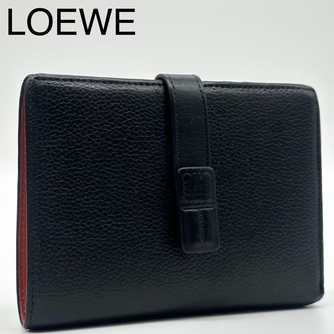Loewe Vertical Wallet Bifold Anagram Bicolor