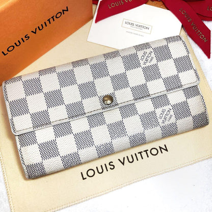 Louis Vuitton Portefeuille Sarah Damier Azure Long Wallet