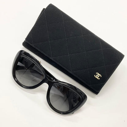 Chanel Sunglasses Coco Mark Heart Mirror Eyewear Black