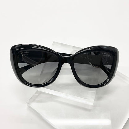 Chanel Sunglasses Coco Mark Heart Mirror Eyewear Black