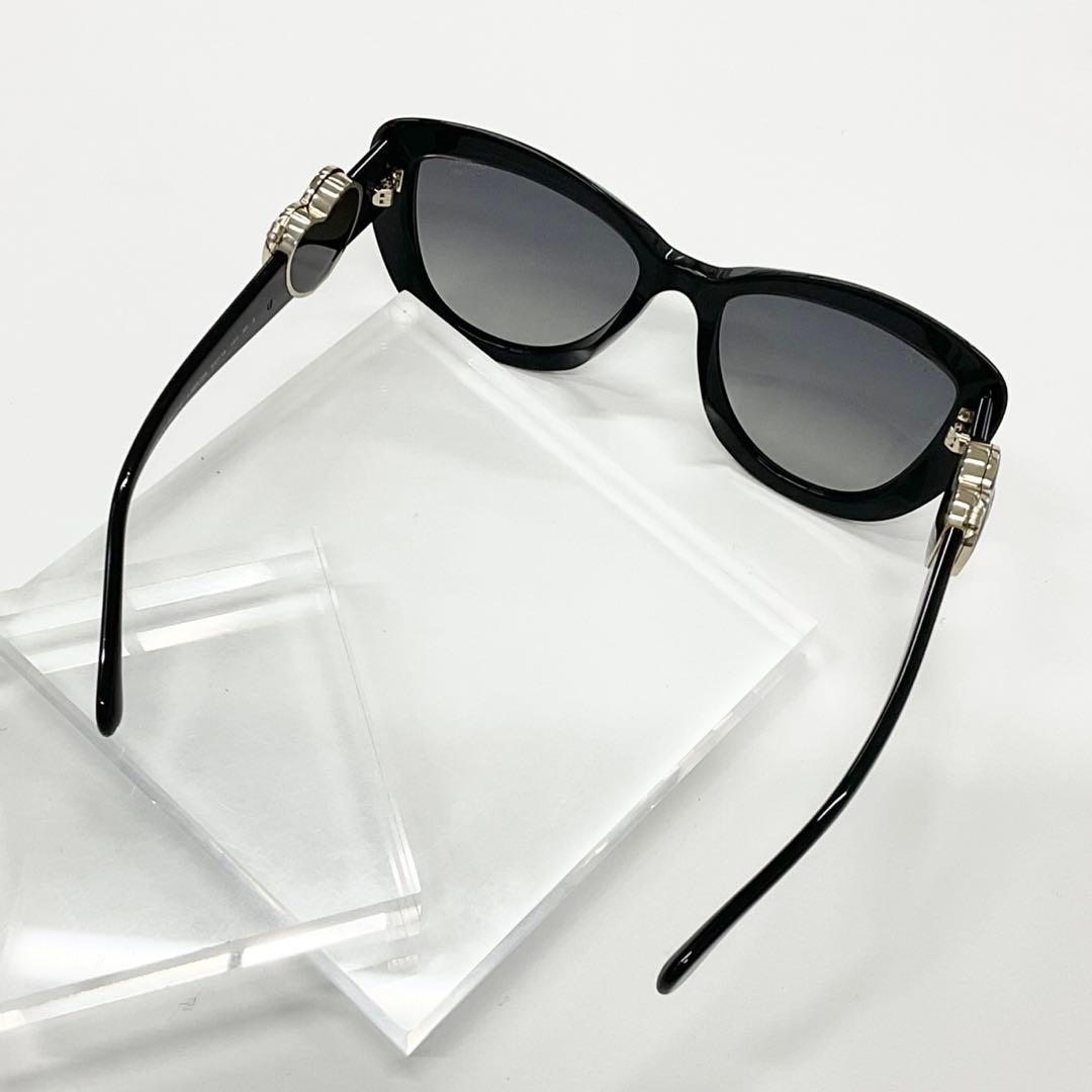 Chanel Sunglasses Coco Mark Heart Mirror Eyewear Black
