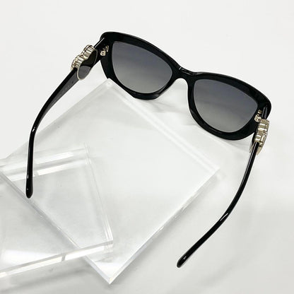 Chanel Sunglasses Coco Mark Heart Mirror Eyewear Black