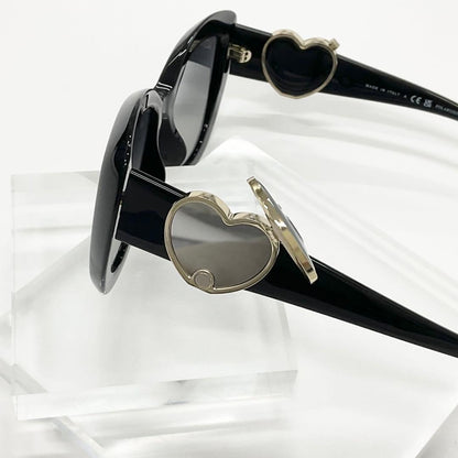 Chanel Sunglasses Coco Mark Heart Mirror Eyewear Black