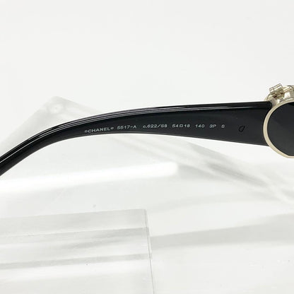 Chanel Sunglasses Coco Mark Heart Mirror Eyewear Black