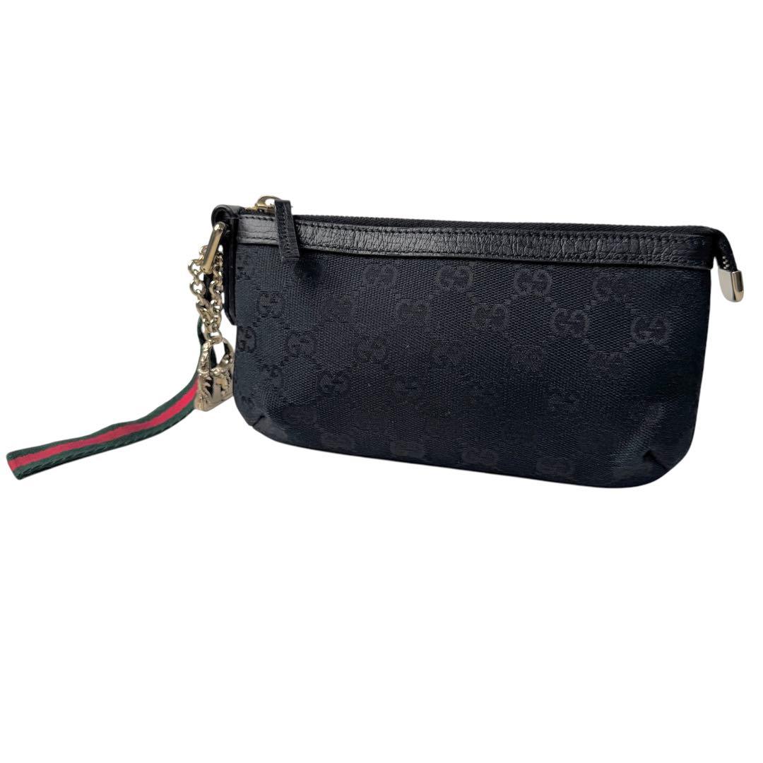 Gucci GG Canvas Pouch Sherry Line Charm