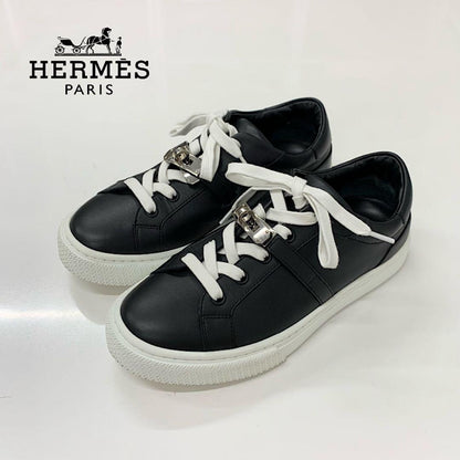 Hermes Day Leather Kelly Sneakers Black