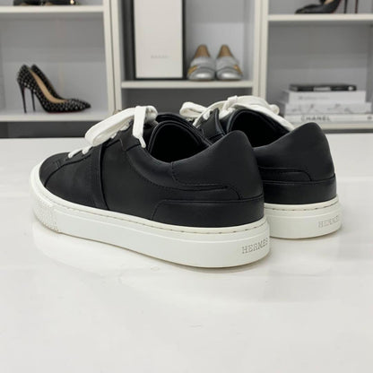 Hermes Day Leather Kelly Sneakers Black — view 4